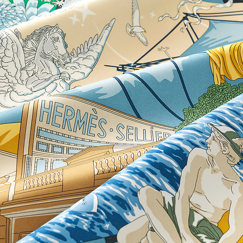 Hermès Flagship scarf 90 - Green | Hermès UK